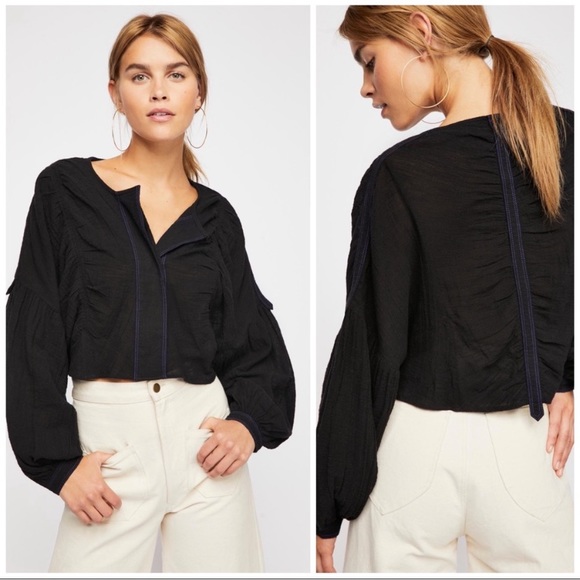 Free People 🌈 Day Dreaming Peasant Blouse - Picture 3 of 8